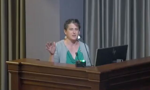 IN SUPPORT: Susan Bean, the housing and transportation director for MountainTrue, spoke in support of both bonds during the June 16 Buncombe County Board of Commissioners meeting. Screen grab courtesy of Buncombe County YouTube channel